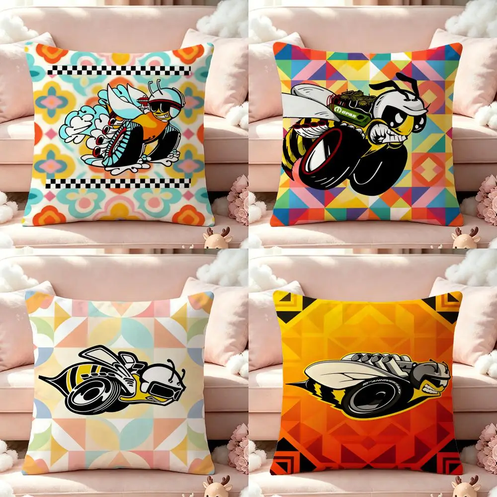 cartoon Scat Pack ChargerS Cushion Cover Pillow Short Plush Pillow Cute Simple Style For Living Room Bedroom Birthday Gift