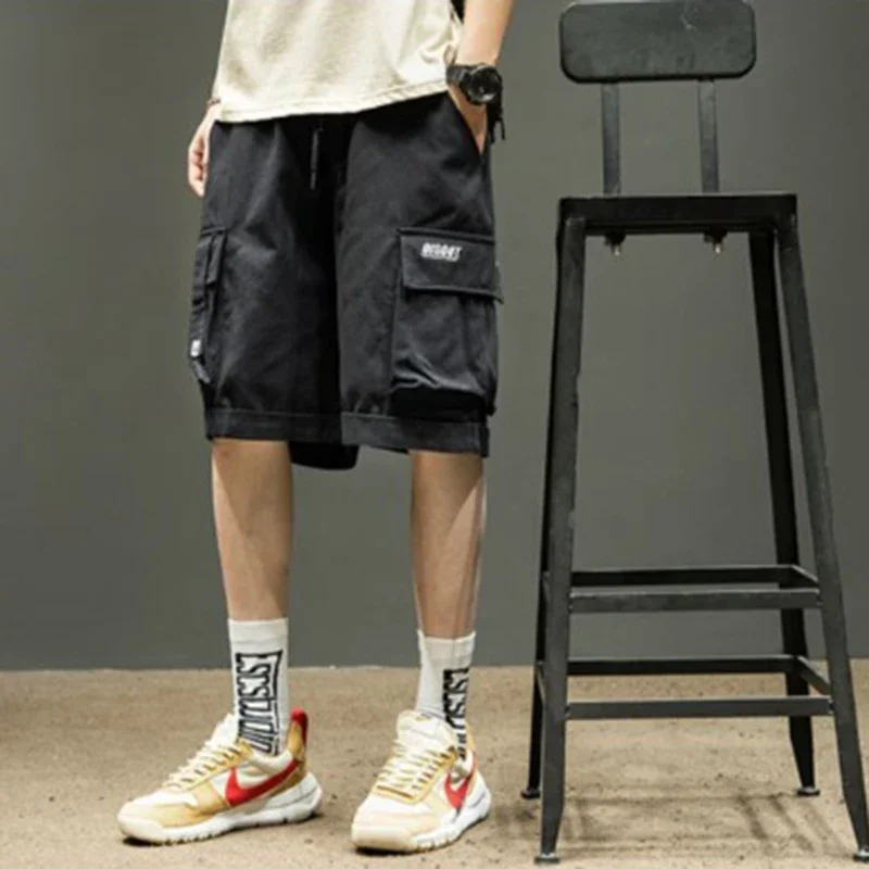 2025 Male Multiple Pockets Elastic Medium Waist Lightweight Shorts Men Summer Thin Cargo Shorts Workwear Loose Pants Large Size - Image 2