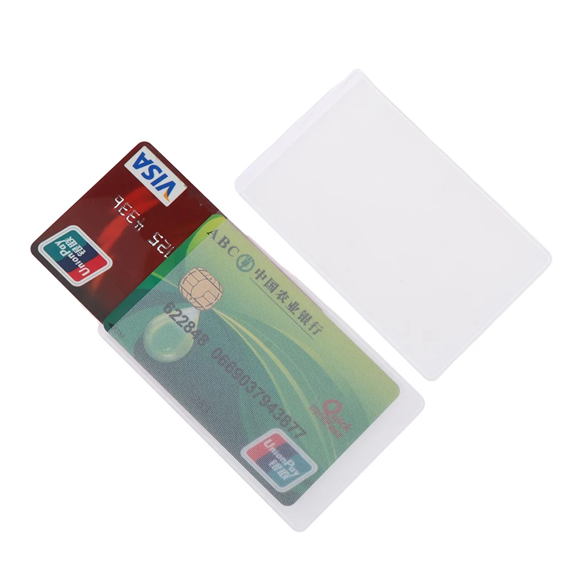 Transparente PVC Titular Do Cartão, Business Case Bus, Banco Credit ID Card Tampa, Identification Card Container, 20Pcs