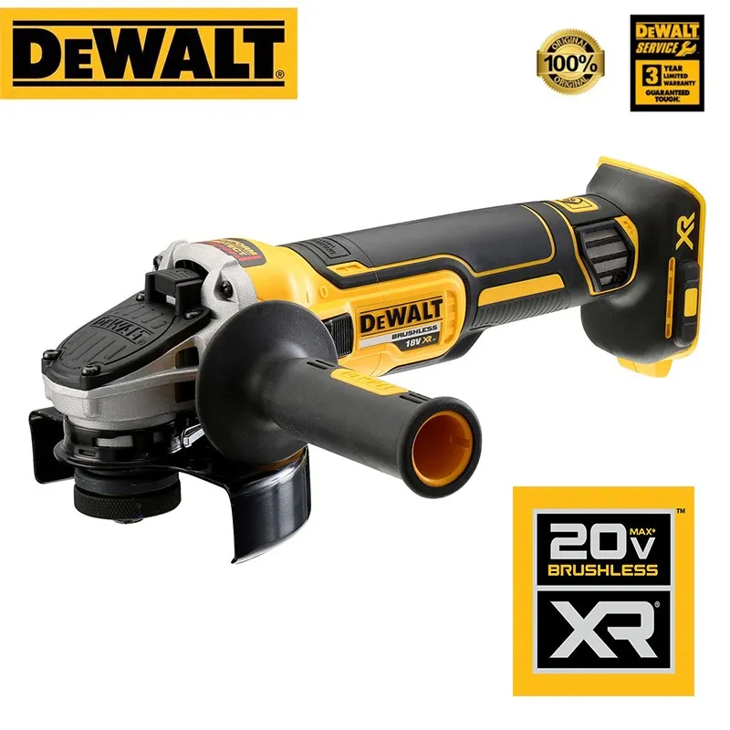 Угловая шлифовальная машина DEWALT 125 мм DCG405, бесщеточная магнитная подвеска для резки металла, зарядная угловая шлифовальная машина 4-1/2 дюйма