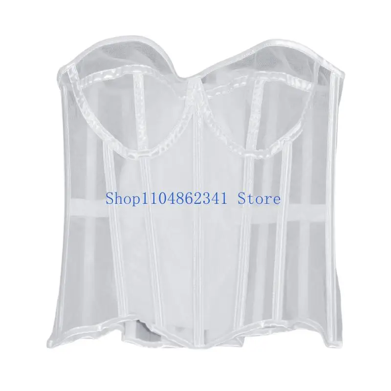 5ASD حمالة صدرية مشد للنساء Laceup مرتبط بوجود Fishier Bustier Bustier Styles French Styles Waspie Cincher للحدث الليلي