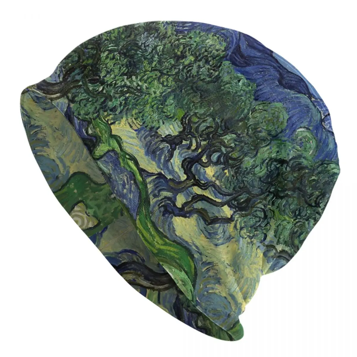 Vincent Van Gogh Olive Trees In A Mountainous Landscape Cap Oil Painting Cool Unisex Street Skullies Beanies Hat Warm Bonnet