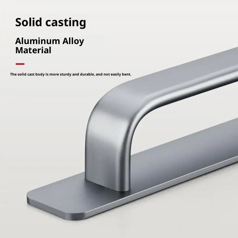 Aluminum Alloy Drill-free Handle Glass Sliding Door Window Drawer Wardrobe Push-pull Bathroom Sticker Door Handles view 3