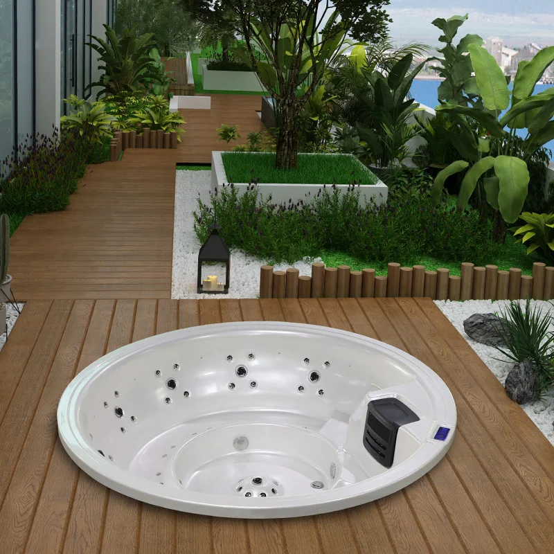 Private Villa Finished Product Hot Spring Pool Outdoor Courtyard Constant Temperature Spa Pool Homestay Acrylic Spa Pool