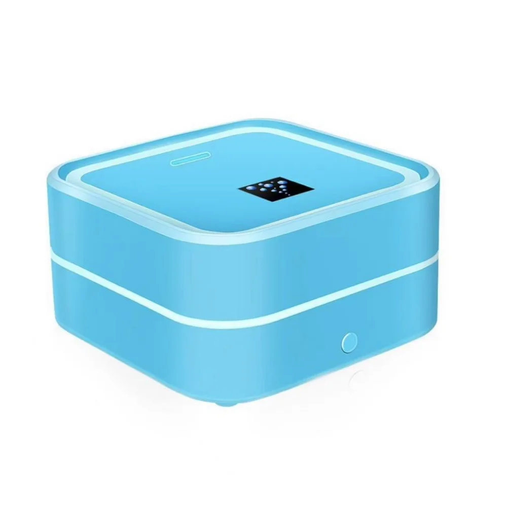 

Mini USB Humidifier Blue Color Aromatherapy Diffuser with Soothing 7 Colors LED Lights, Ultra Quiet Operation for Car & Office