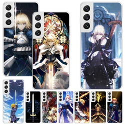 Fate Zero Stay Night Saber Print Soft Case for Samsung Galaxy S24 S23 S22 Ultra S21 S20 FE S10 Plus Phone Shell S9 S8 + S10E Pat