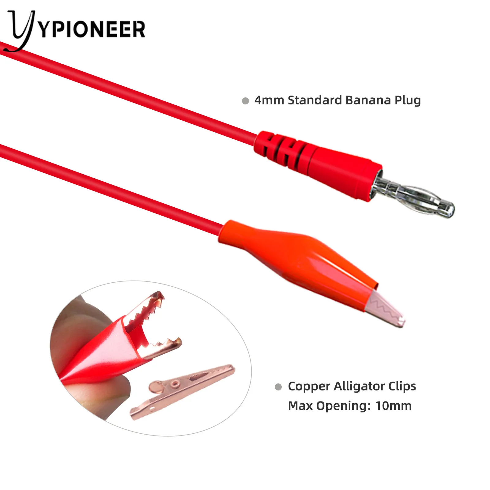 YPioneer P1957 Multimeter Wire Piercing  Probes Test Leads Kit with Puncture Needle 4mm Banana Plug Alligator Clip 64PCS image 4