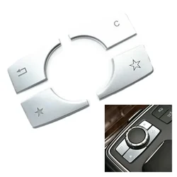 4/6pcs Car Styling Central ES Multimedia Buttons Sequins Decoration Cover Trim For Mercedes Benz ML GL W166 X166 2012-2015 USEFU