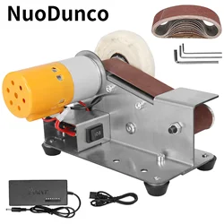 110/220V15°Electric Belt Grinder Mini Polisher Multifunctional Belt Grinder For Metal Woodworking Knife Edge Sharpening Abrasive