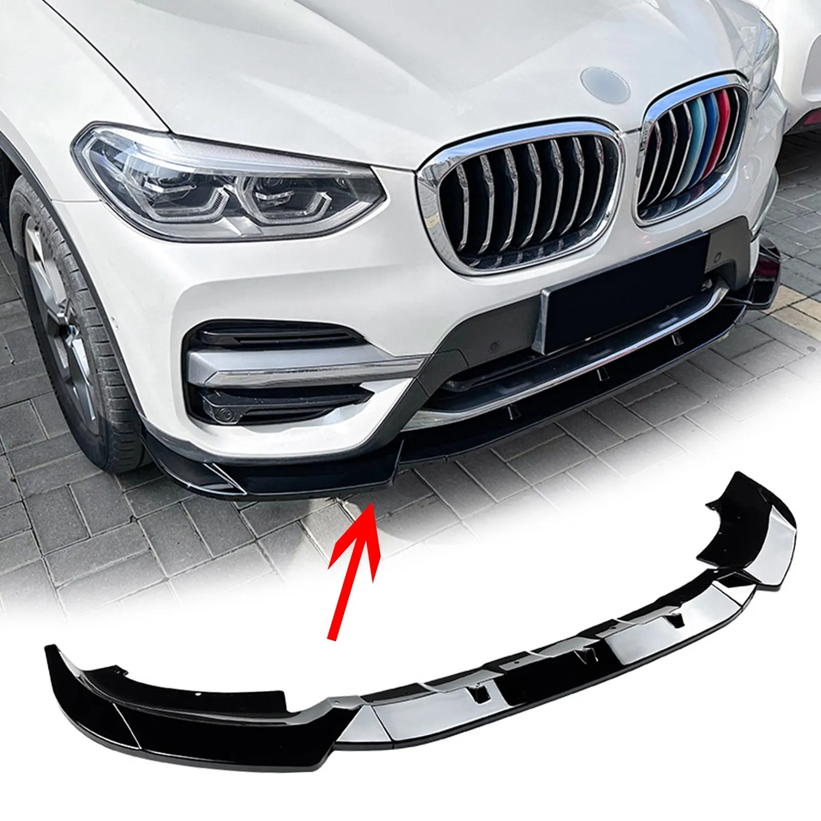 لسيارات BMW X3 X4 G01 2018-2021 أطقم سبويلر للناشر المصد الأمامي للسيارة شفة Canard #3