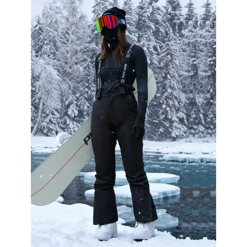 Winter New Overalls Ski Pants Women's Single and Double Board Windproof Waterproof Outdoor Sports Warm