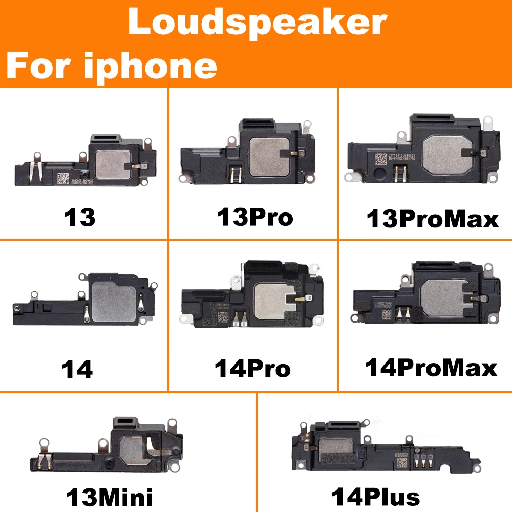 1pcs Loudspeaker For IPhone 13 14 Pro Max Mini Plus Loud Speaker Ringer inner Bottom Sound Buzzer Flex Cable Accessories Part