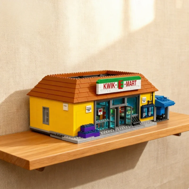 2179 stks De Kwik E Mart Winkel Virginia Simpsons Gemak Supermarkt 71016 Bouwsteen Model Speelgoed Verjaardag Kerstcadeaus - afbeelding 2