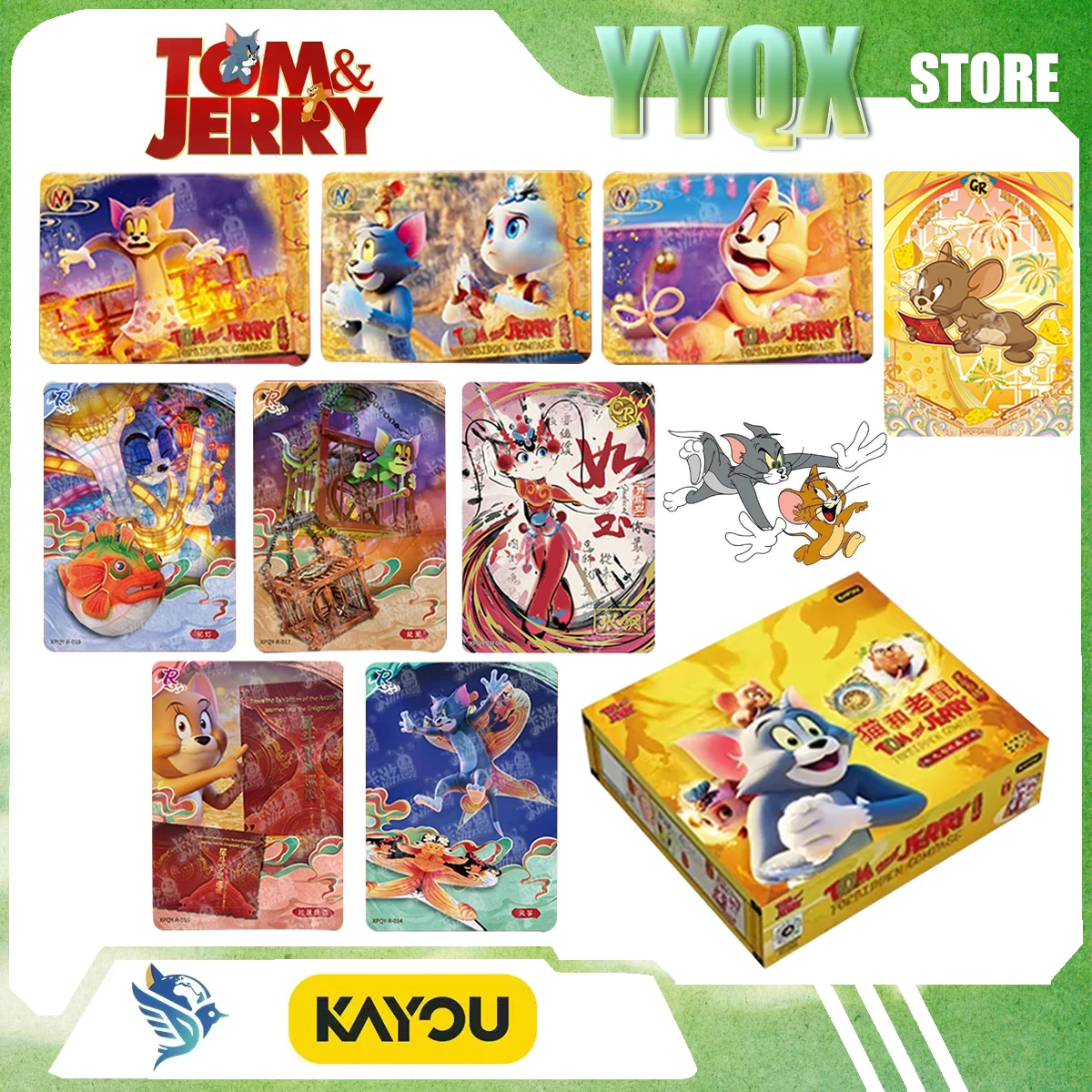 

KAYOU 2026 Новая коллекция карточек по фильму «Том и Джерри», сувенир, подарок-сюрприз, мерч, мультяшные комиксы, милые аксессуары