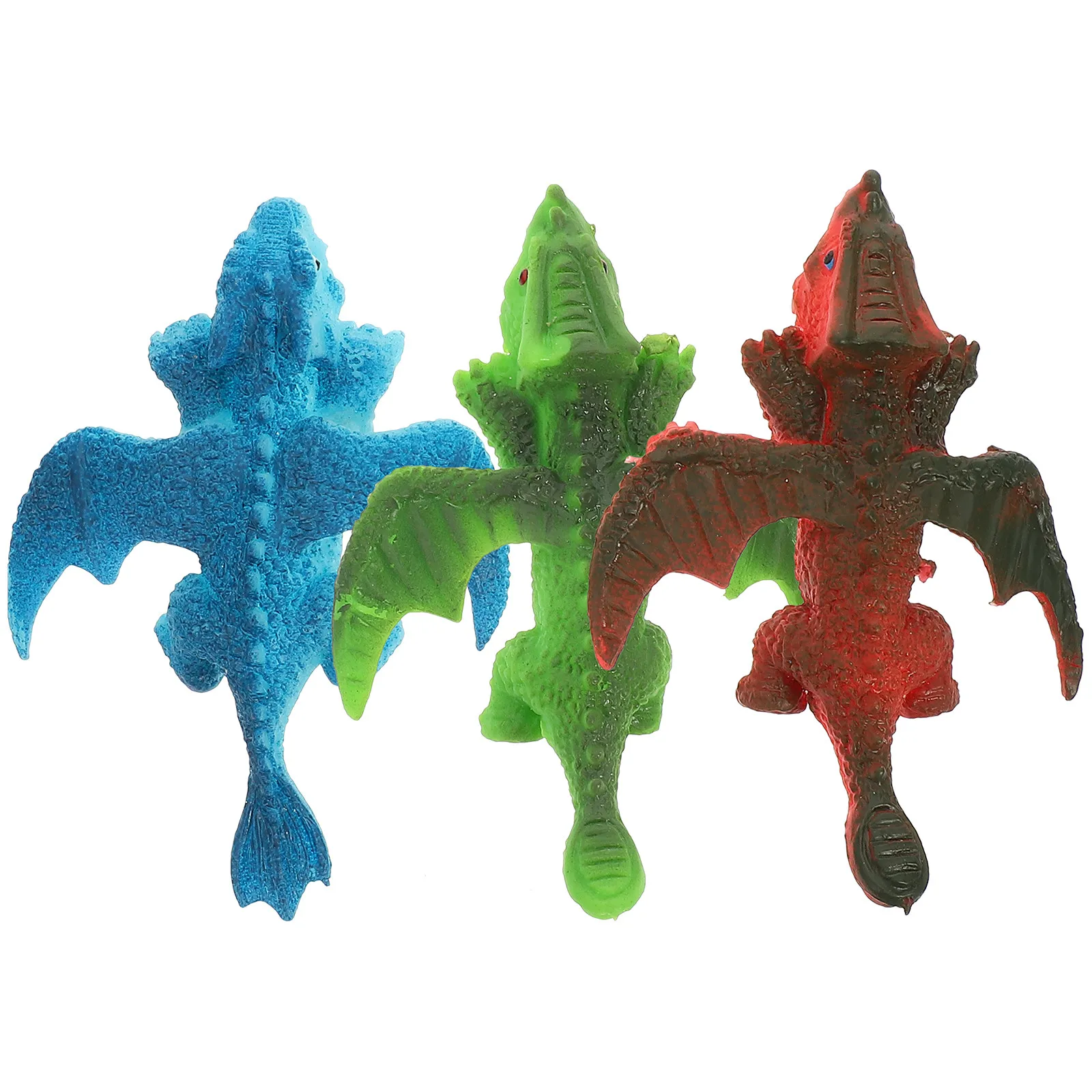 

3 Pcs Toys for Boys Finger Animals Interactive Cartoon Dinosaur Stress Relax TPR Kids Playthings Party Favors