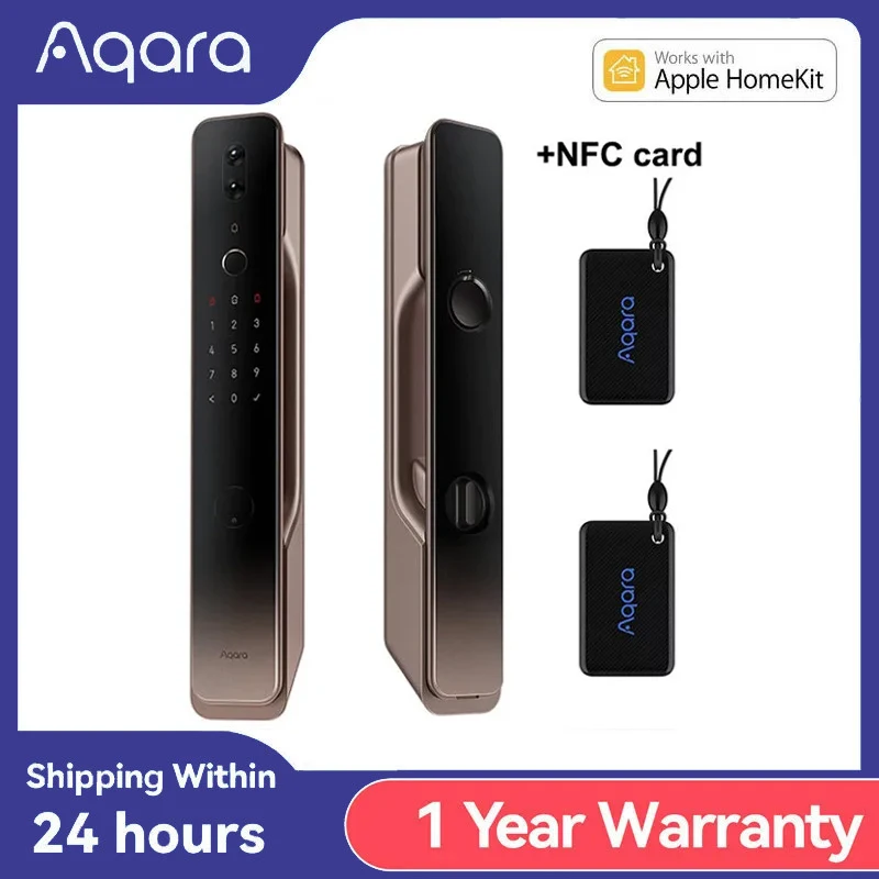 Aqara Smart Door Lock H100 Automatic Cat Eye Zigbee /Body/Light Sensor NFC Bluetooth Fingerprint Unlock For Homekit Aqara App