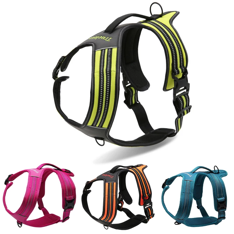 

Winhyepet Dog Harness Proof Soft Adjustable Vest Padding Chest For Small Medium Large Breathable Mesh Pad Dogs No Pull