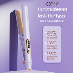 Suitable For All Hair Types, Hair Straightener Hair Curler 2 In 1 Latest Patented Negative Ion Hair Care, Safe Hair Styling Tool