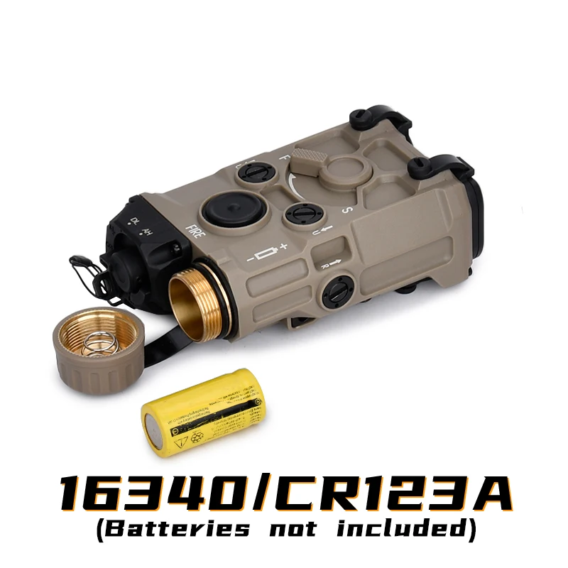 مجموعة مصابيح يدوي بلاستيكية من النايلون Eotech OGL التكتيكية مع مفتاح ضغط أضواء LED أحمر وأخضر وأزرق متوافق مع صفر السكك الحديدية 20 مم