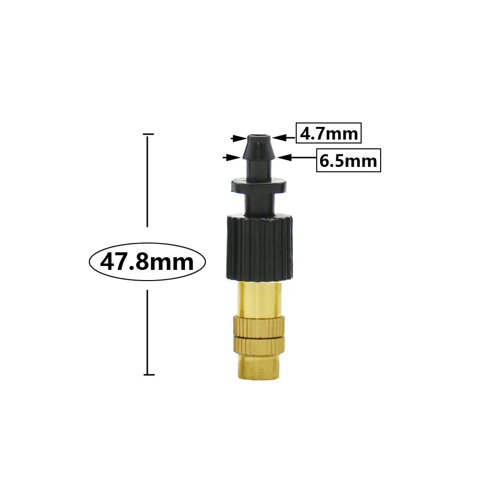 Regulowane mosiężne dysze natryskowe miedziana dysza mgielna System nawadniania kropelkowego z systemem nawadniania kropelkowego z gwintem 1/4 \