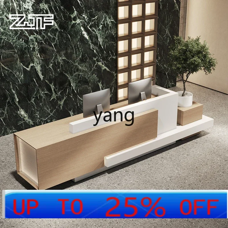 LMM simple modern store checkout page creative long lobby service desk