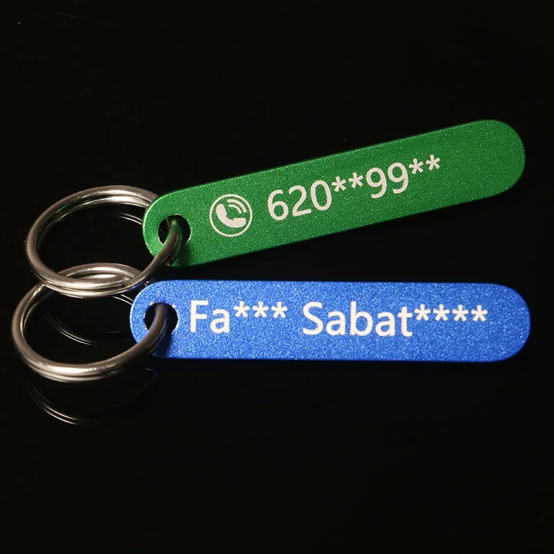 20/50/70/100PCS Fashion Customized Personalized Keychain Name Phone Number Keychain Gift for Anti-lost Keyring Logo Private Gift