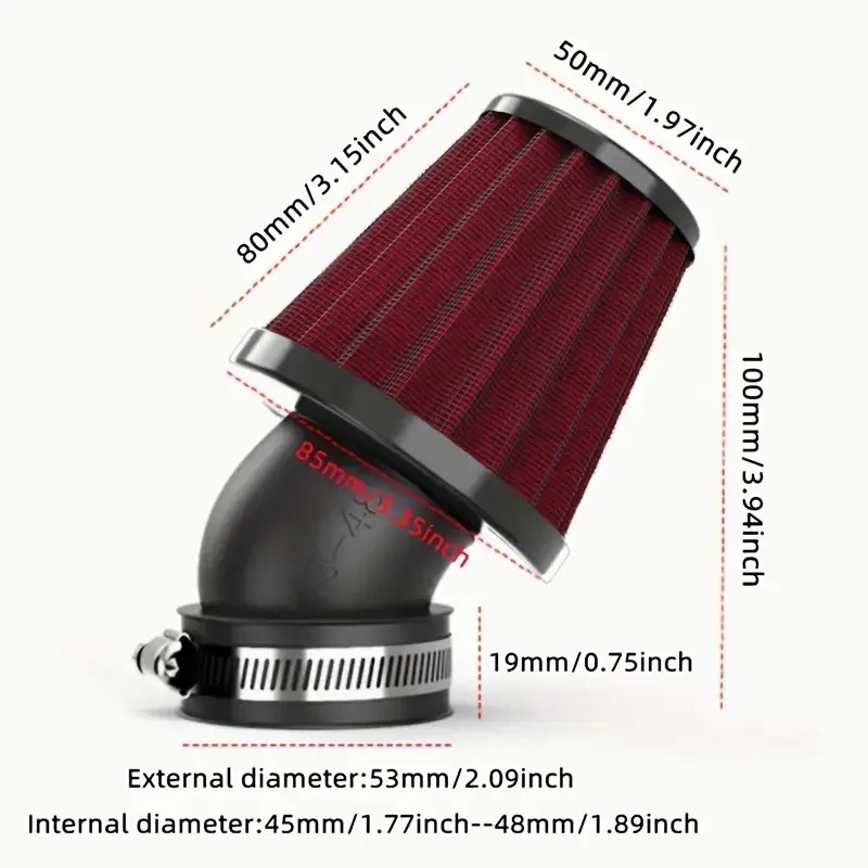 48mm Motorbike Air Filter Atv Ssr Ttr Dirt Bike Carburetor Air Filter For Honda Yamaha Suzuki Gy6 Motorcycle Air Filters Parts