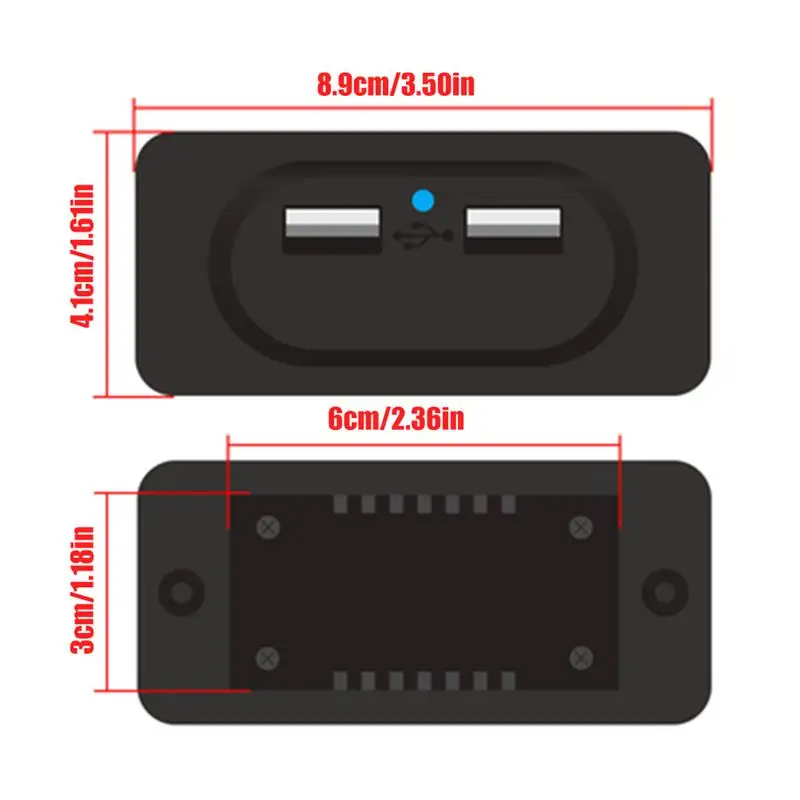 Camper Modification Charger DC5V/3.1A 4.8A Dual USB Ports Charge Socket Accessories For RV Motorhome Camping Caravan Bus Marine