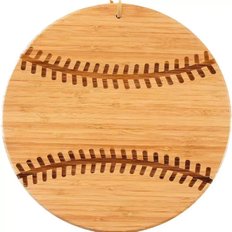 

AT19-Household Wooden Cutting Board Bamboo, Round Dinner Plate, Kitchen Vegetable And Fruit Cutting Board, Wood Pizza,Dessert Pl