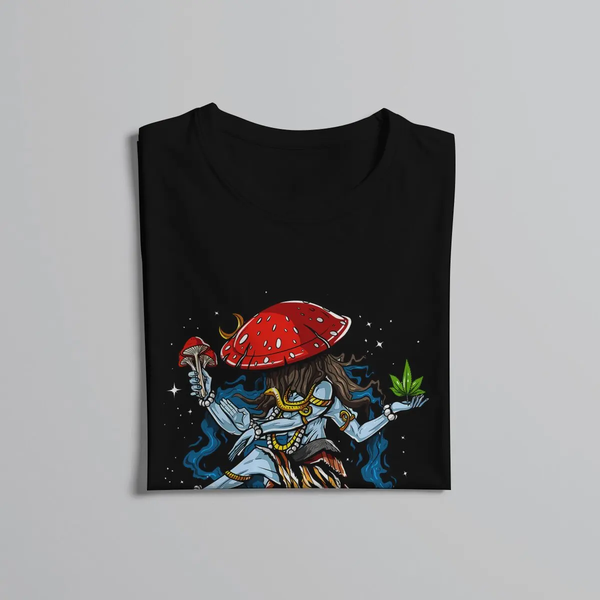 Shiva Unique TShirt Magic Mushroom Top Quality New Design Gift Idea  T Shirt Short Sleeve Ofertas