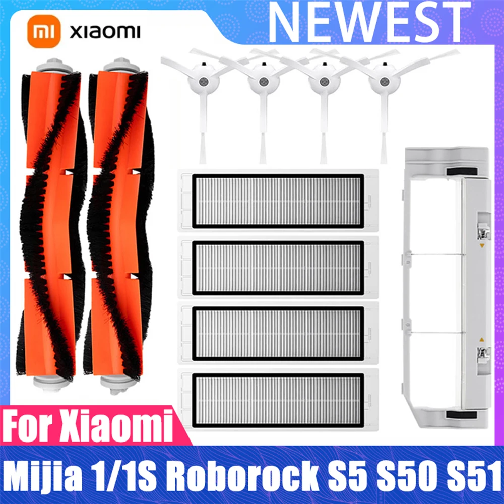 Cocok untuk Xiaomi Mijia 1 1 S Roborock S4 S5 S50 S51 S6 S45 Max Robot vakum sikat sisi utama suku cadang sikat Filter