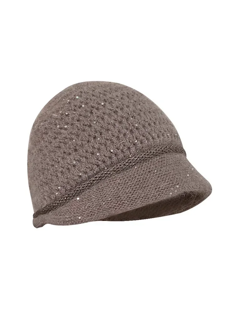 

Winter Pile Has for Women Thermal Pullover Hat Caps Fashion Outdoor Wide Brim Ear Protection Warm Skullcap Beanies Female