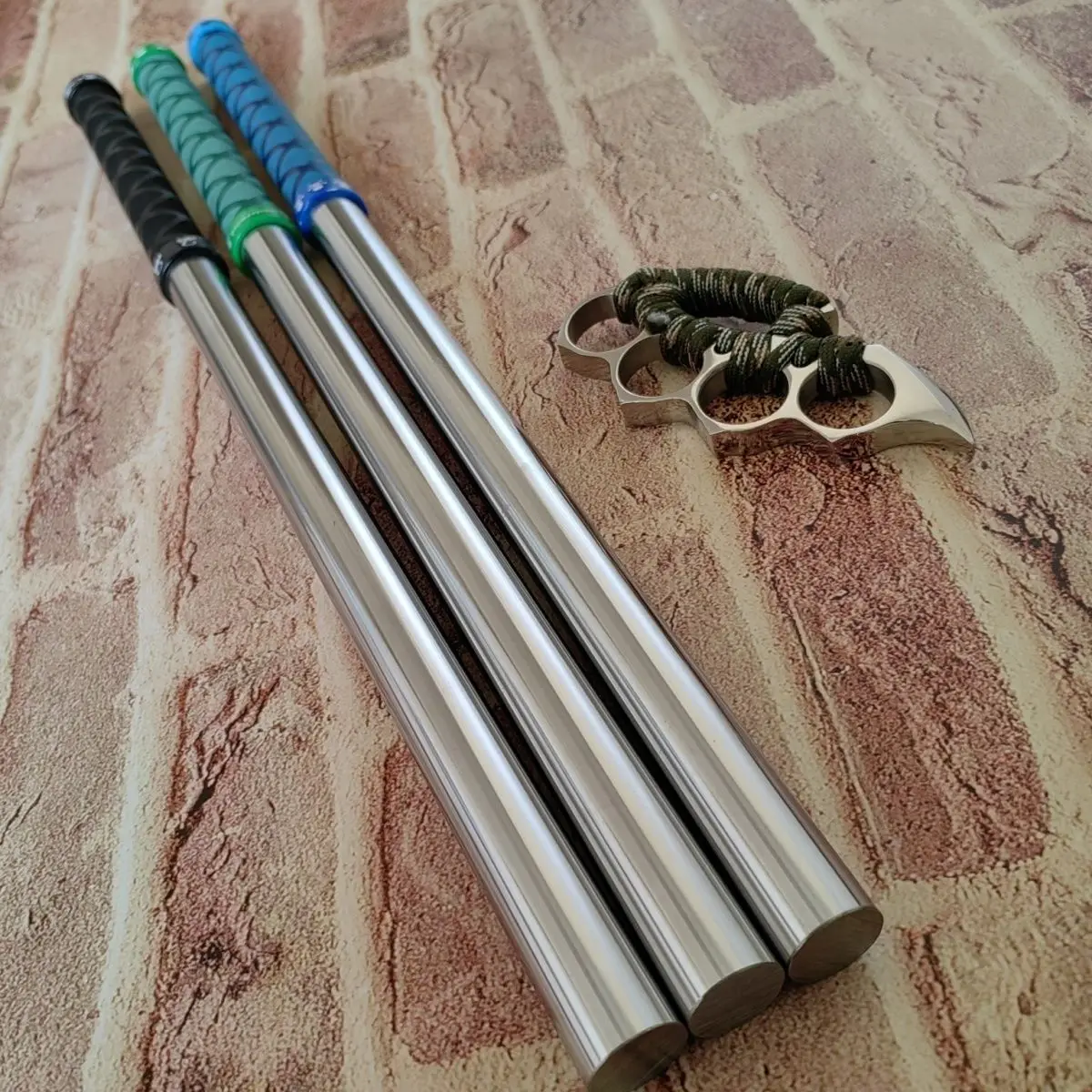 50cm Solid Stainless Steel Short Rod Self-defense Steel Whip Car Emergency Broken Window Stick Tools