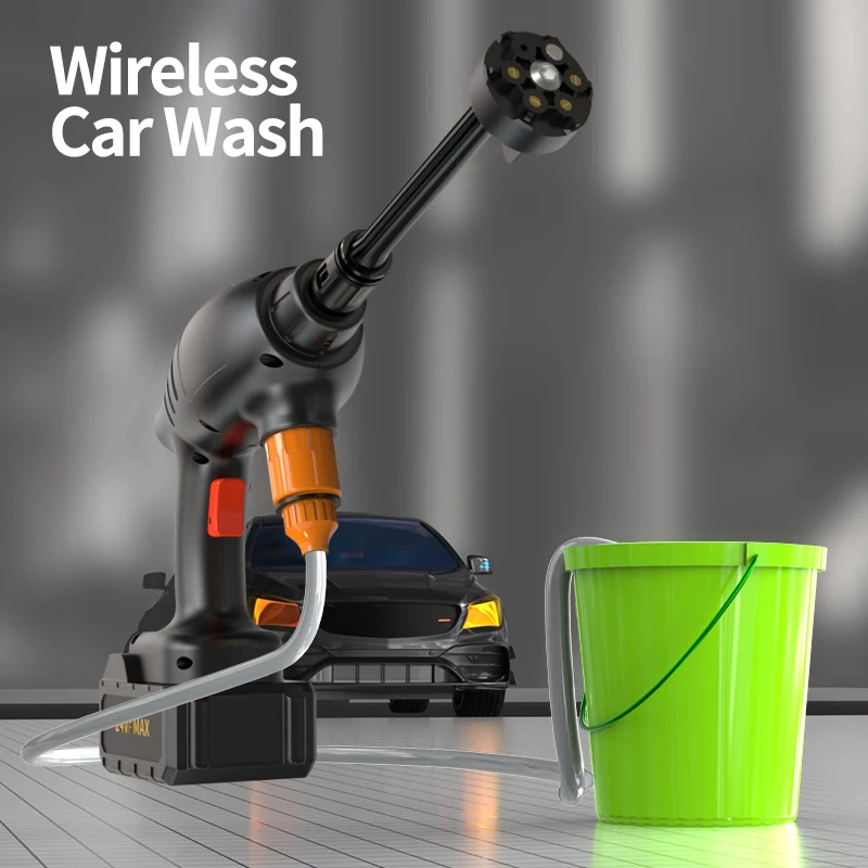 High Pressure Battery Rechargeable Wireless Washer Gun , 24V 48V 10000MAH 20000MAH Car Garden Cordless Spray Gun Washing Machine