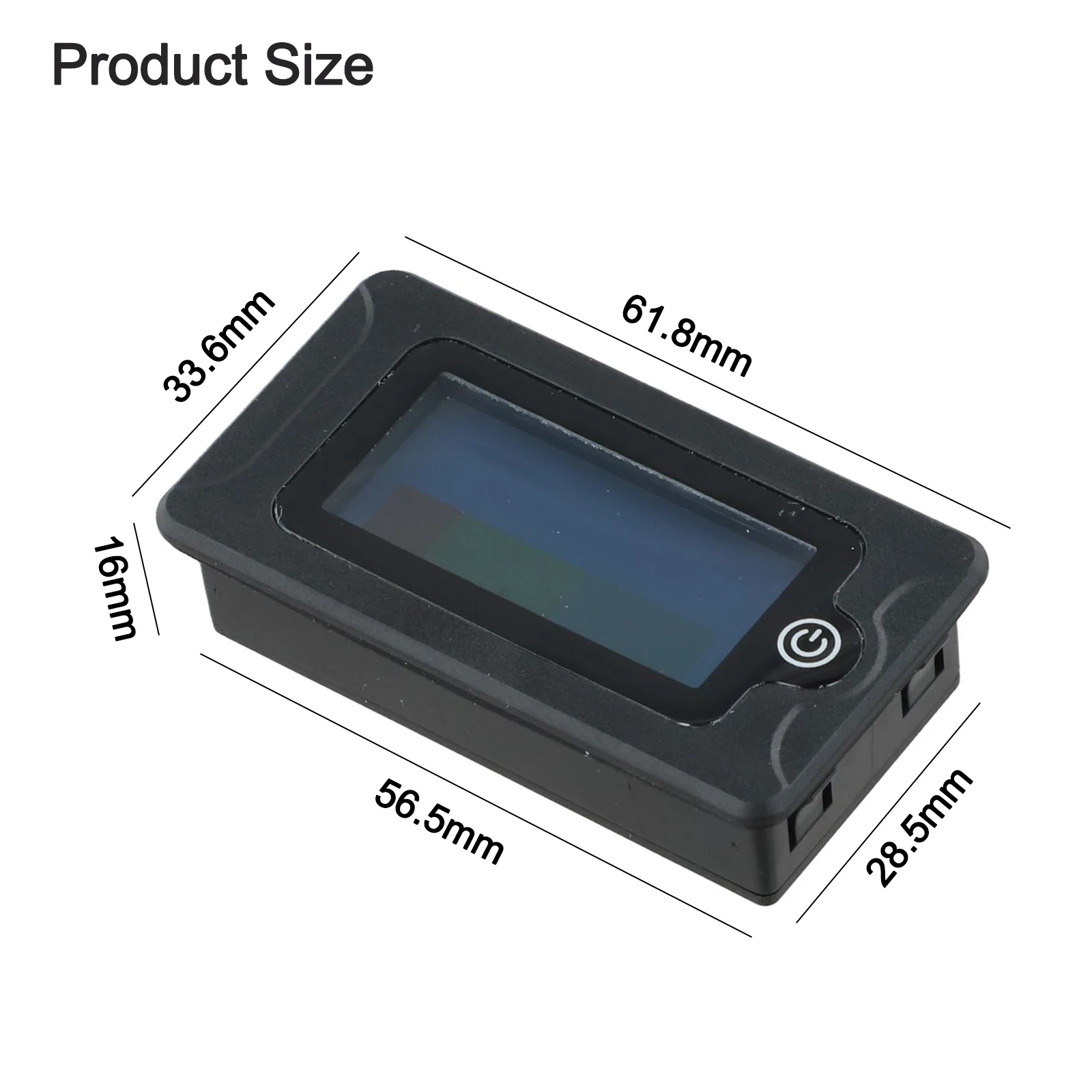 PZEM-009 DC 8-100V Voltmeter LCD Digital Color Display Battery Gauge Tester 1.0 Accuracy ABS Splashproof For Lithium For Ion