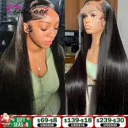 13x4 13x6 Full HD Lace Front Human Hair Wigs Straight 360 Transparent Lace Frontal Wigs Pre Plucked 5x5 Pre-Cut Lace Closure Wig