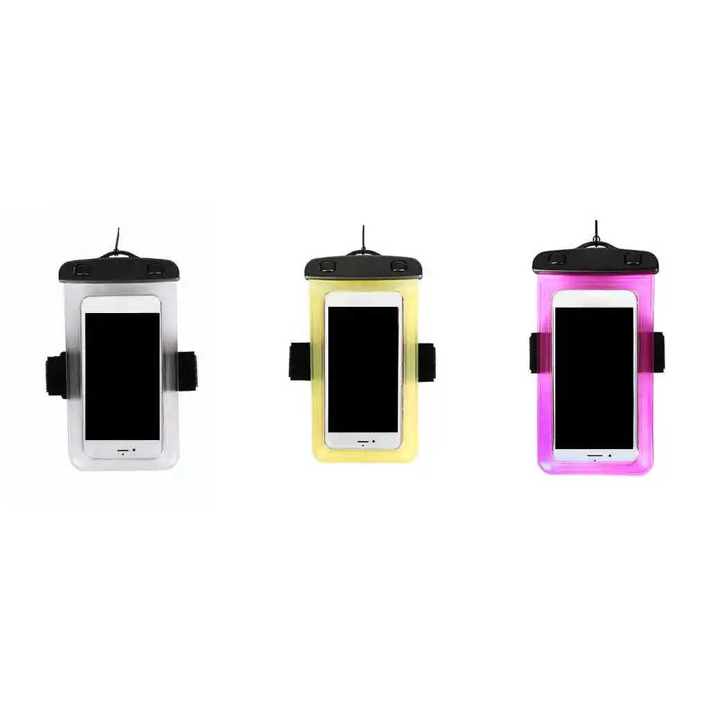 Waterproof Phone Pouch Transparent Dry Bag Swimming Hanging Case Fitness Surfing Arm Container Strong Sealing