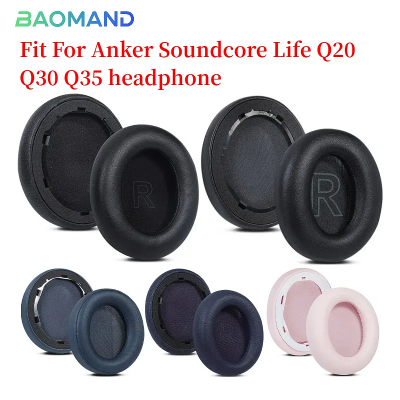 

Replacement Ear Pads for Anker Soundcore Life Q20 Q30 Q35 Headphones Ear Cushions, Headset Earpads, Ear Cups Earmuffs