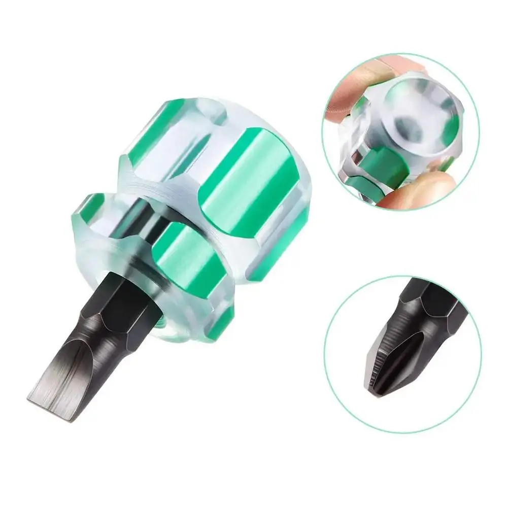 1PC Screwdriver Mini Small Portable Radish Head Screw Driver Transparent Handle Repair Hand Tools Precision Car Repair Tools