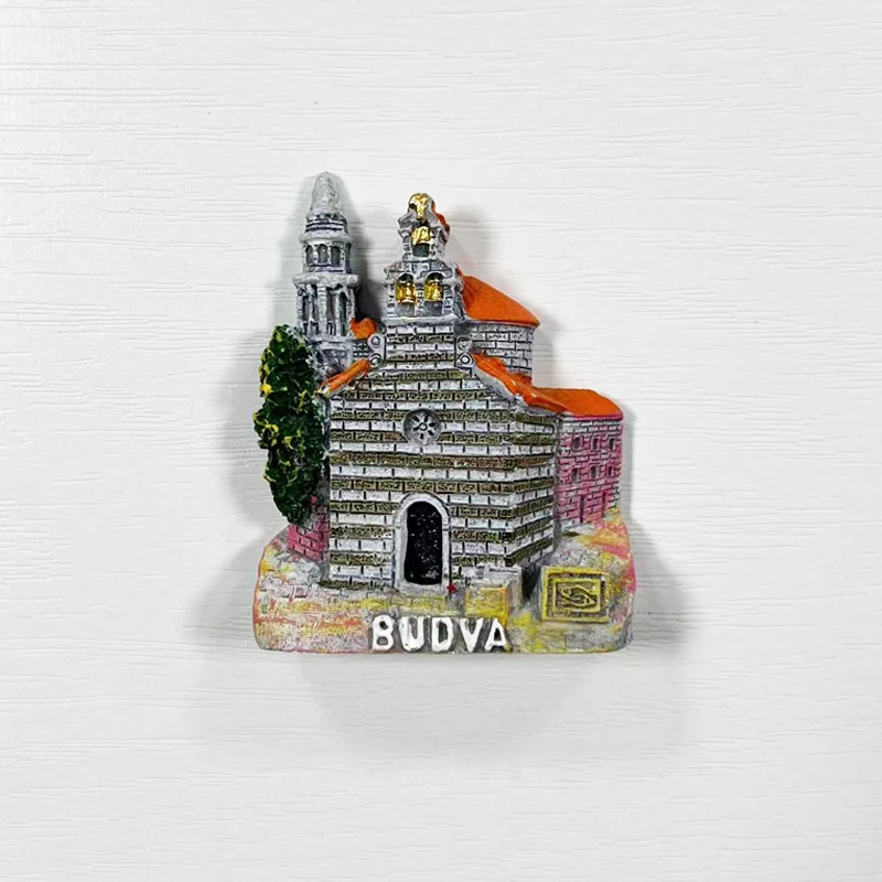 Budva Tourist Souvenirs, 3D Magnetic Refrigerator Stickers, Home Decorations, Tourist Gifts in Montenegro