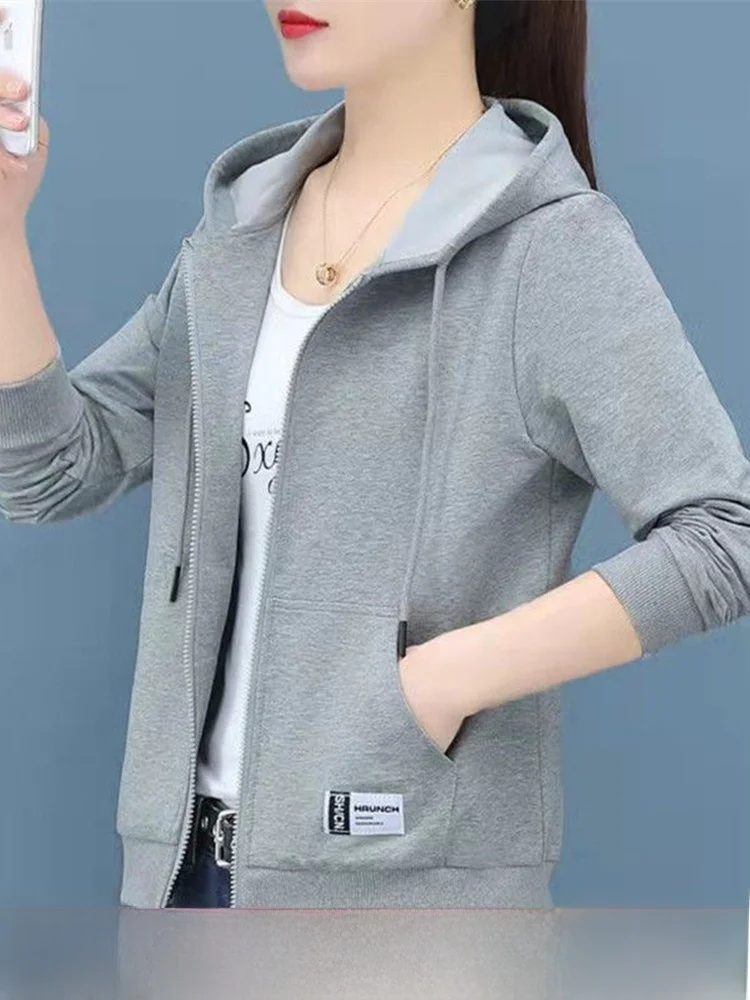 

Утепленная флисовая толстовка-куртка женская с длинным рукавом, осенне-зимняя верхняя одежда прямого кроя для повседневной носки, с карманами, на молнии