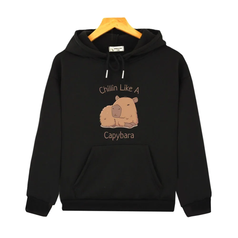 

Capybara Hoodies Chilin Like A Sweatshirts Kids Long Sleeves Tops Children Pullover Girl Clothing Y2k Clothes Baby Boy Clothes