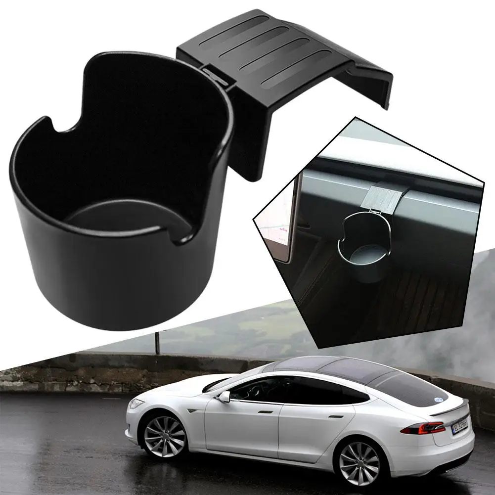 Suitable For Tesla Model3 Highland 2024 Car Center Console 2in1 Water Cup Holder Mobile Phone Navigation Stand Anti Slip W5Q7