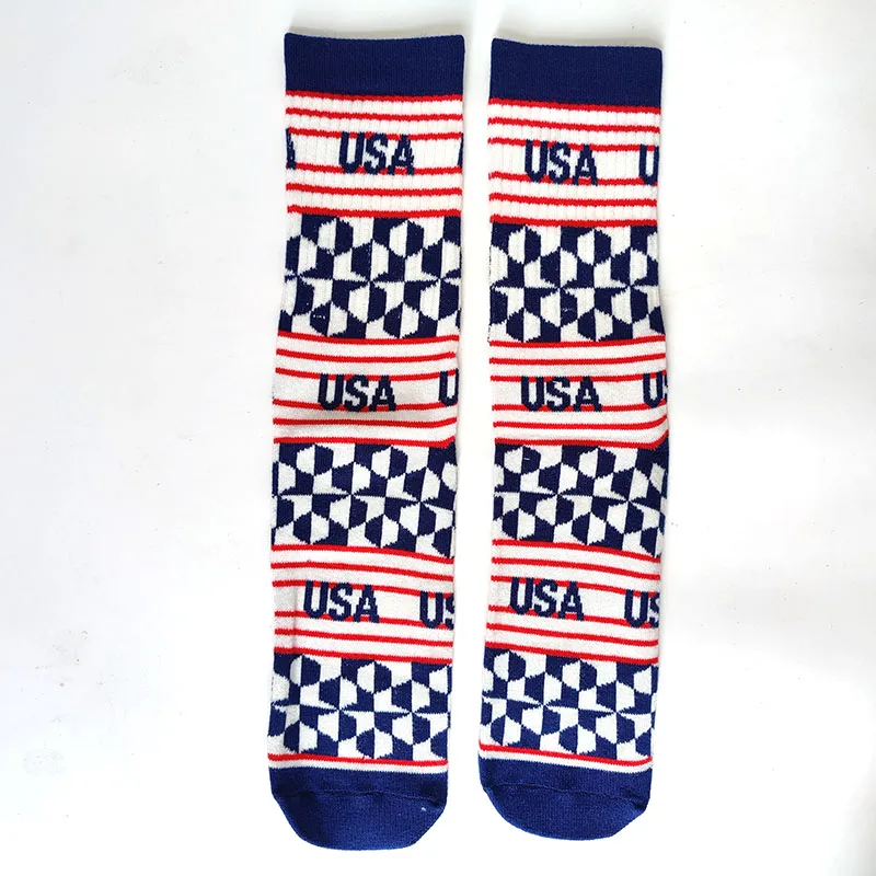 Men Socks With Statue of liberty Eagle/Map/USA Letters Pattern High quality fabric Novelty Hip Hop Trend Socks