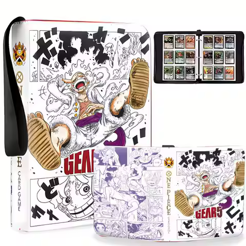 One Piece Luffy Card Book 400/500 Card Slot Anime Storage Booklet Cartoon Four and Nine Grid Card Collection Book Birthday Card