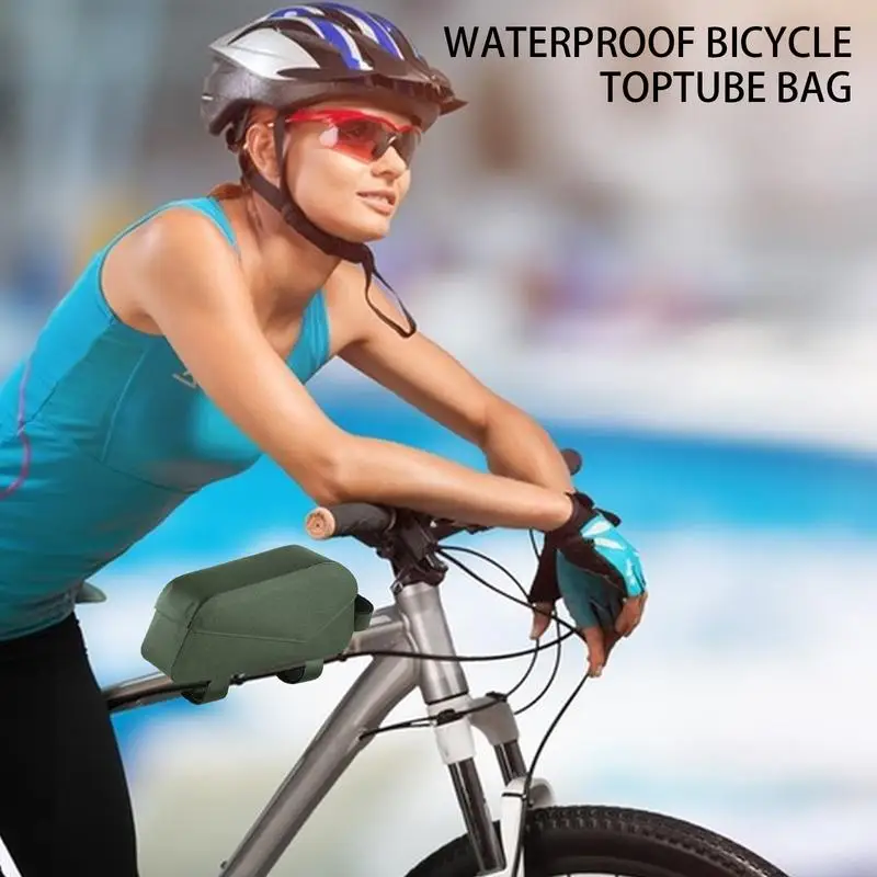 

Cycle Bags For Frame Waterproof Saddle Front Beam Bag Magnetic Closure Front Pouch Saddle Bag Multifunctional For Travel