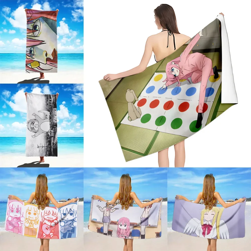 A-Anime R-Retro BOCCHI THE ROCK Beach Towel Microfiber Sand Free Quick Dry Soft Sandproof Pool Towels Gift for Women Travel