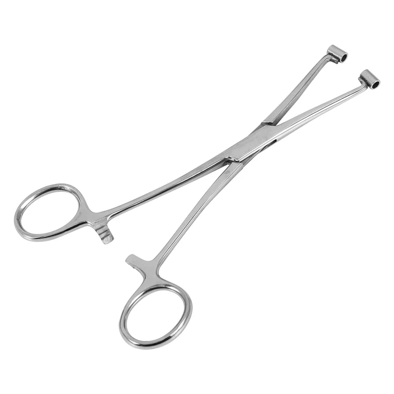 -MEOF Septum Forcep Abrazadera de aguja de acero inoxidable, herramienta de perforación corporal Herramienta de punción profesional para cejas perforadas
