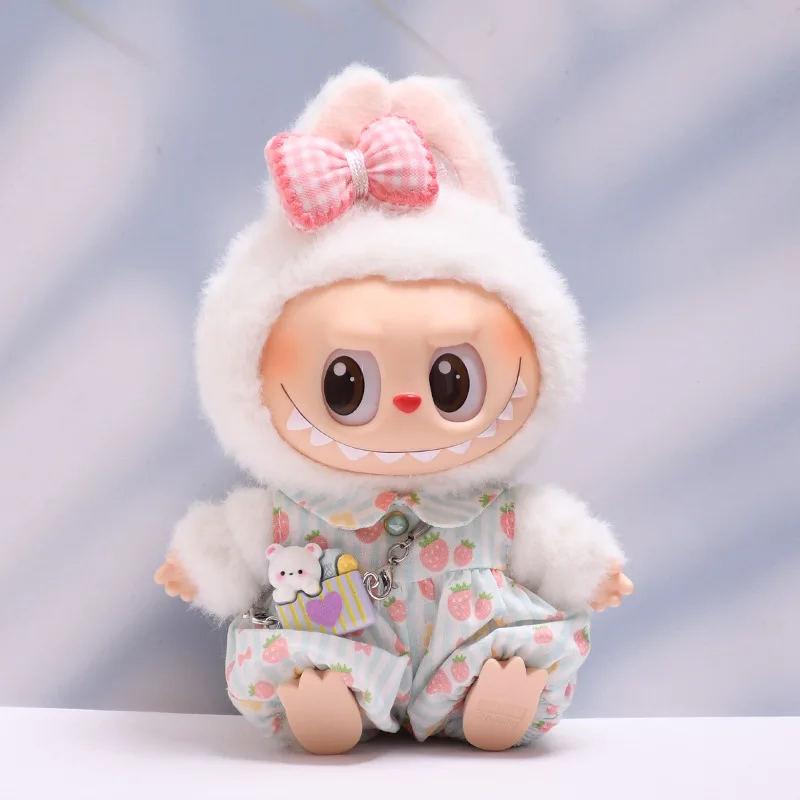 Solo vestiti per bambini Labububu 123 generazione vestiti con ciondolo tuta fragola Labububu vestiti per bambini carini.