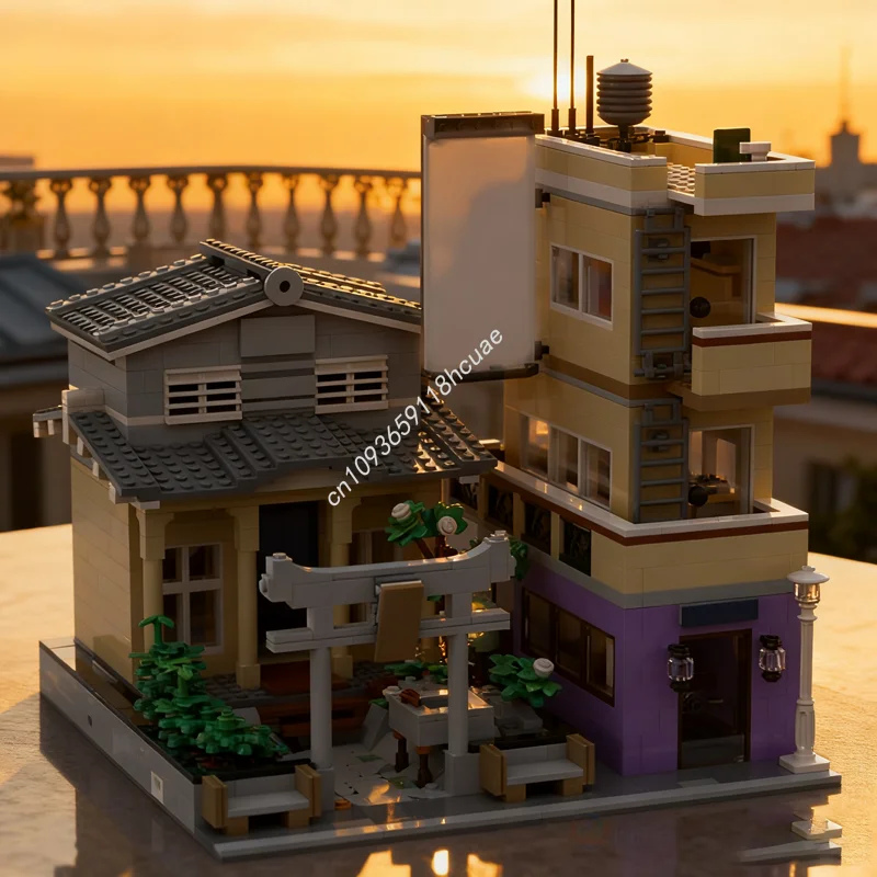 

1723pcs MOC Japanese Temple And Police Box Ideas Model Building Blocks Assemble Christmas Gifts DIY Creative Idea Brick Toy Kids